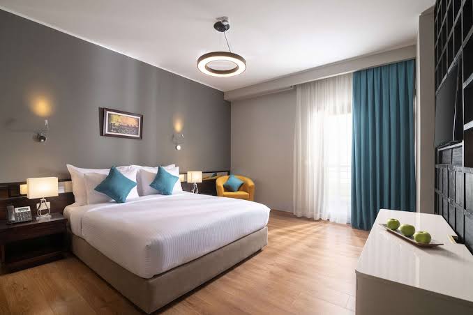 Luxury Chalet Stunning Pool
View & Private Beach — Bedroom 1 in El Mesala Shark, Alexandria Governorate, Egypt, Egypt